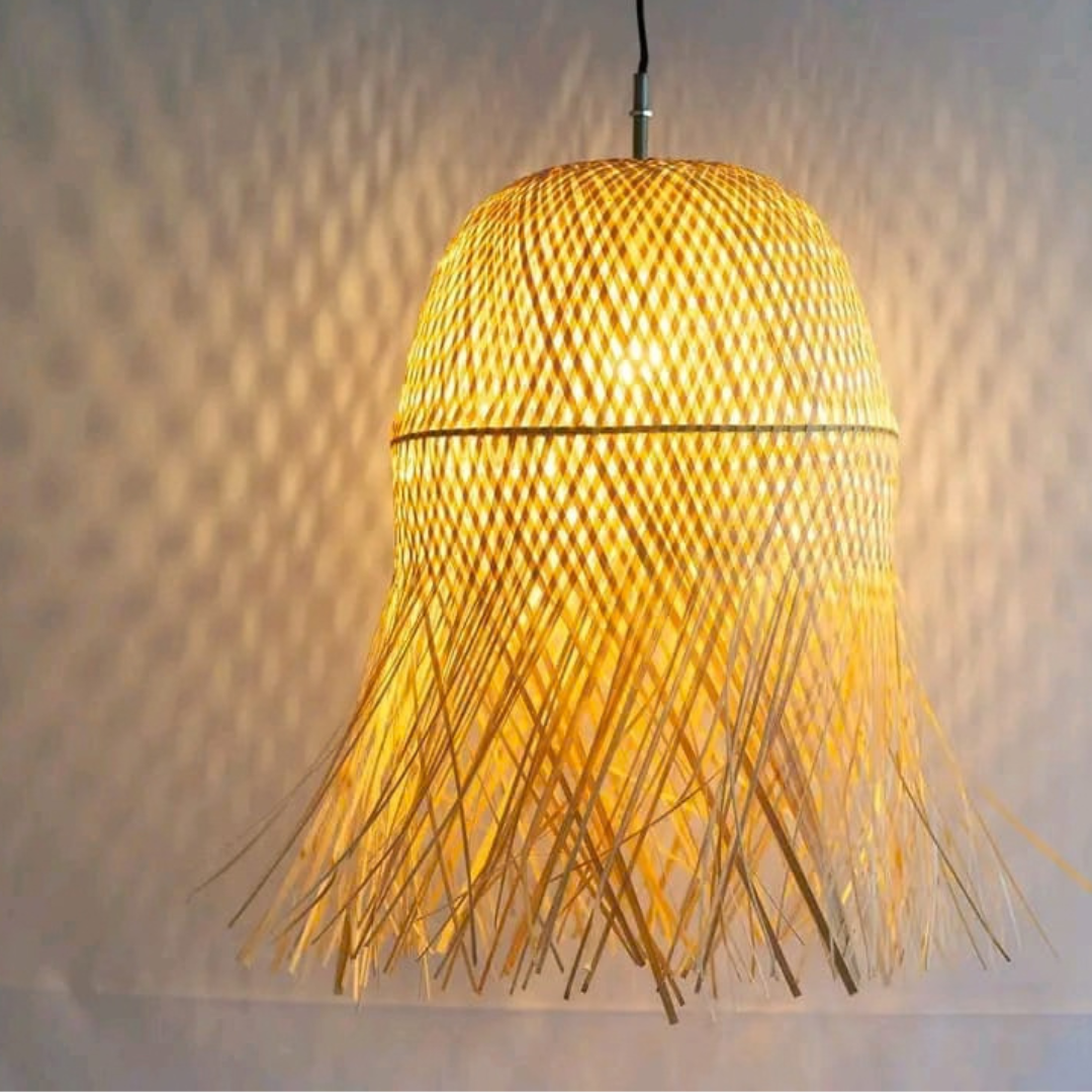 Handcrafted Bamboo Hanging Pendant Light